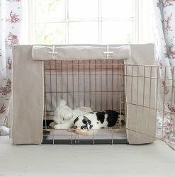 Best deal โญ Wholesale ๐ Personalised ๐ ๐ Dog Crate Cover In Savanna Oatmeal by Lords & Labradors ๐ ๐