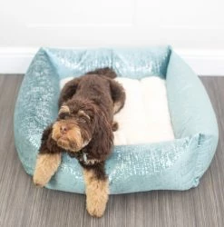 Top 10 👍 Buy 🛒 Lords & Labradors Luxury Zinc Velvet Box Bed For 🦮 🐕 Dogs 🔥 👍 -Cheap Lords & Labradors Store DuckEggZinc3