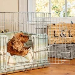 Cheap 👏 Best Pirce 🥰 Personalised 🦮 🐕 Dog Crate Bumper in Balmoral Duck Egg by Lords & Labradors 🎉 ⌛ -Cheap Lords & Labradors Store balmoral duck egg bumper
