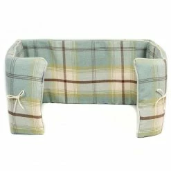 Cheap 👏 Best Pirce 🥰 Personalised 🦮 🐕 Dog Crate Bumper in Balmoral Duck Egg by Lords & Labradors 🎉 ⌛ -Cheap Lords & Labradors Store balmoral duck egg bumper front