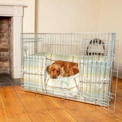 Cheap 👏 Best Pirce 🥰 Personalised 🦮 🐕 Dog Crate Bumper in Balmoral Duck Egg by Lords & Labradors 🎉 ⌛