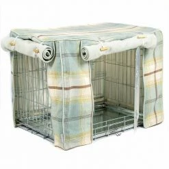 Best reviews of 🔔 Outlet ✨ 🦮 Dog Crate Cover in Balmoral Duck Egg Tweed by Lords & Labradors 🔔 ✨ -Cheap Lords & Labradors Store balmoral duck egg crate cover side