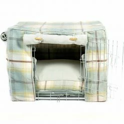 Brand new 🥰 Top 10 ⭐ 🐕 Dog Crate Set in Balmoral Duck Egg Tweed by Lords & Labradors 🧨 🔥 -Cheap Lords & Labradors Store balmoral duck egg tweed crate set by lords labradors silver studio