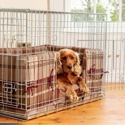 Cheapest 😍 Top 10 🔔 🐶 Dog Crate Bumper in Balmoral Mulberry Tweed by Lords & Labradors 😉 ⭐