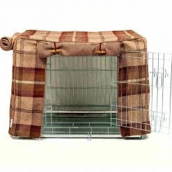 Hot Sale 🧨 Outlet ❤️ 🐶 Dog Crate Set in Balmoral Mulberry Tweed by Lords & Labradors 👏 🎁 -Cheap Lords & Labradors Store balmoral mulberry tweed crate set by lords labradors