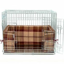 Hot Sale 🧨 Outlet ❤️ 🐶 Dog Crate Set in Balmoral Mulberry Tweed by Lords & Labradors 👏 🎁 -Cheap Lords & Labradors Store balmoral mulberry tweed crate set by lords labradors bumper