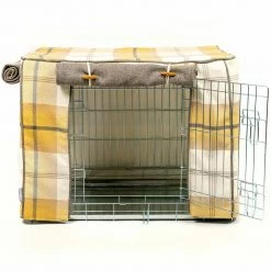 Brand new 🛒 New ⌛ 🐕 Dog Crate Set in Balmoral Ochre Ash Tweed by Lords & Labradors 👍 😀 -Cheap Lords & Labradors Store balmoral ochre ash tweed crate set by lords labradors no cushion