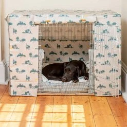 Cheapest 🥰 Best deal 😍 🐕 Dog Crate Set in Central Park Oil Cloth by Lords & Labradors 🤩 ✨