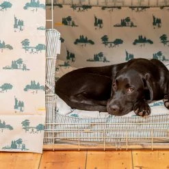 Cheapest 🥰 Best deal 😍 🐕 Dog Crate Set in Central Park Oil Cloth by Lords & Labradors 🤩 ✨ -Cheap Lords & Labradors Store central park oil cloth crate set by lords labradors lifestyle close up