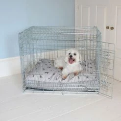 Best Pirce 🔔 Hot Sale 🌟 🐶 Dog Cushion in Cosmopolitan 🐕 🐶 Dog by Lords & Labradors 😉 👍 -Cheap Lords & Labradors Store cosmopolitan dog cushion silver crate lifestyle