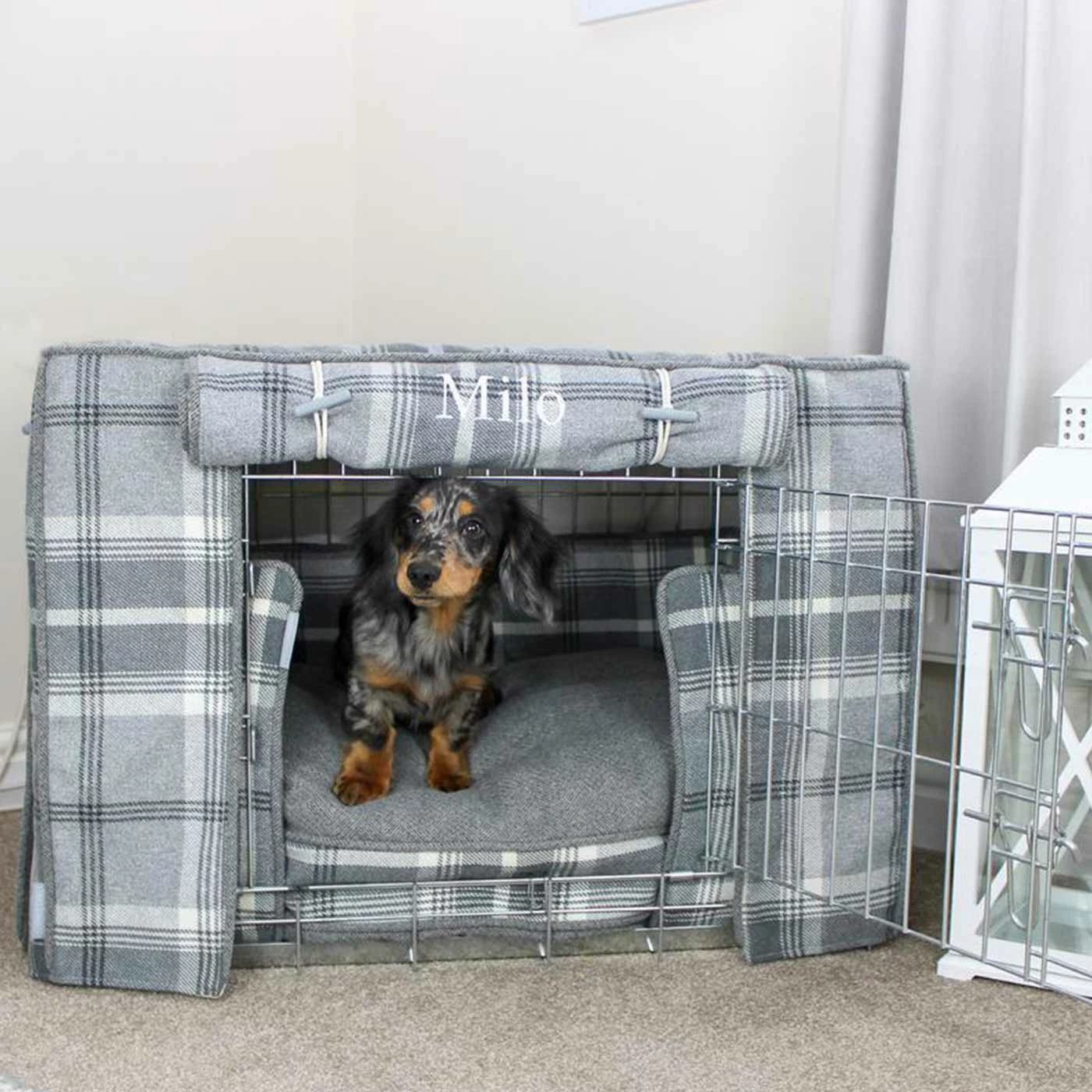 Hot Sale โจ Outlet ๐ ๐ฆฎ Dog Crate with Neutral Tweed Crate Cover by Lords & Labradors โค๏ธ ๐ฅ 2 Hot Sale โจ Outlet ๐ ๐ฆฎ Dog Crate with Neutral Tweed Crate Cover by Lords & Labradors โค๏ธ ๐ฅ - Image 2