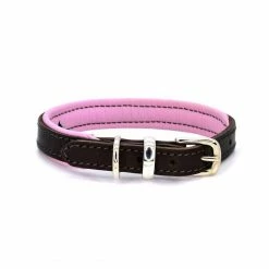 Best deal 🎉 Deals 🌟 🐶 Dogs & Horses Colours Leather Collar ✔️ 😀 -Cheap Lords & Labradors Store dogs and horses colours leather collar brown and pink