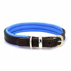 Best deal 🎉 Deals 🌟 🐶 Dogs & Horses Colours Leather Collar ✔️ 😀 -Cheap Lords & Labradors Store dogs and horses padded collar brown blue