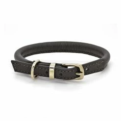 Buy ✔️ Top 10 🎁 🐶 Dogs & Horses Soft Rolled Leather Collar 🎉 🤩 -Cheap Lords & Labradors Store dogs and horses rolled leather collar black silver