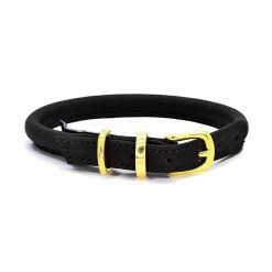 Buy ✔️ Top 10 🎁 🐶 Dogs & Horses Soft Rolled Leather Collar 🎉 🤩 -Cheap Lords & Labradors Store dogs horses rolled leather collar black and brass