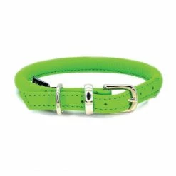 Buy ✔️ Top 10 🎁 🐶 Dogs & Horses Soft Rolled Leather Collar 🎉 🤩 -Cheap Lords & Labradors Store dogs horses rolled leather collar green and silver