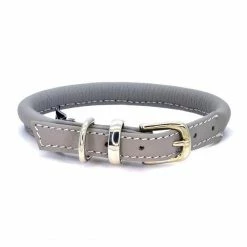 Buy ✔️ Top 10 🎁 🐶 Dogs & Horses Soft Rolled Leather Collar 🎉 🤩 -Cheap Lords & Labradors Store dogs horses rolled leather collar grey and silver