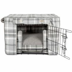 Coupon 😉 Deals ⭐ 🐕 Dog Crate Set In Balmoral Dove Grey Tweed By Lords & Labradors 👍 👏 -Cheap Lords & Labradors Store dove grey full set black 2