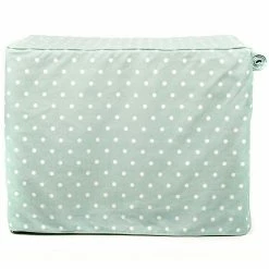 Discount 🌟 Buy 🔥 🐶 Dog Crate Cover in Duck Egg Spot Cotton by Lords & Labradors 🧨 ❤️ -Cheap Lords & Labradors Store duck egg spot cotton crate cover studio back