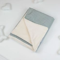 Flash Sale 🌟 Outlet ⌛ Personalised 🐶 🦮 Dog & Puppy Blanket By Lords & Labradors - Spots & Stripes collection 🛒 😀 -Cheap Lords & Labradors Store green stripe blanket 2 d35340d1 abac 4666 ab3b 615a7dbf4ee7