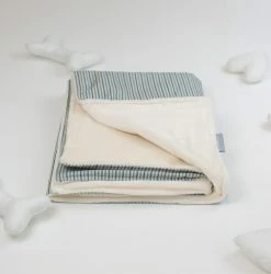 Flash Sale 🌟 Outlet ⌛ Personalised 🐶 🦮 Dog & Puppy Blanket By Lords & Labradors - Spots & Stripes collection 🛒 😀 -Cheap Lords & Labradors Store green stripe blanket f975766f 51e5 47dc a94f c700cba955bf