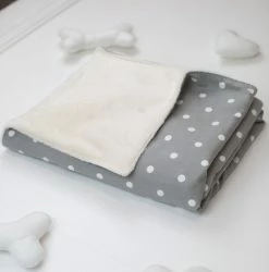 Flash Sale 🌟 Outlet ⌛ Personalised 🐶 🦮 Dog & Puppy Blanket By Lords & Labradors - Spots & Stripes collection 🛒 😀 -Cheap Lords & Labradors Store grey spot blanket 5 dd859876 2e06 4429 b70d 698105b7cbd7