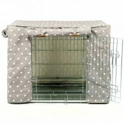 Brand new ✔️ Cheapest 😉 🐶 Dog Crate Set in Grey Spot by Lords & Labradors ✔️ ✨ -Cheap Lords & Labradors Store grey spot crate set by lords labradors studio