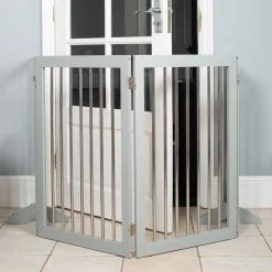 Wholesale 👍 Best Sale 💯 Lords & Labradors Large Wooden Pet Gate ❤️ 💯 -Cheap Lords & Labradors Store large grey gate