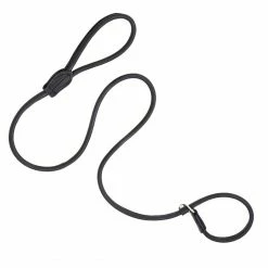 Flash Sale 😍 Best deal 🛒 🐶 Dogs & Horses Rolled Leather Slip Lead 🎉 🌟 -Cheap Lords & Labradors Store leather slip lead black silver