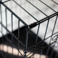 Best Sale 🔥 Wholesale 👏 Lords & Labradors Heavy Duty Black Deluxe 🐶 🦮 Dog Crate - Size S-XXL 🔥 ⭐ -Cheap Lords & Labradors Store lords and labradors black dog crate close up corner