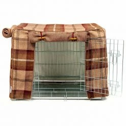 Best deal ✨ Budget ⌛ 🐕 Dog Crate with Cosy Tweed Crate Cover by Lords & Labradors 🤩 ❤️ -Cheap Lords & Labradors Store lords and labradors crate tweed crate cover set silver crate studio