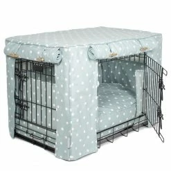 Top 10 🤩 Wholesale 👏 🐶 Dog Crate Set in Duck Egg Spot by Lords & Labradors 🔥 🤩 -Cheap Lords & Labradors Store lords and labradors duck egg spot black crate side studio
