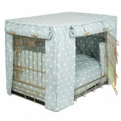 Top 10 🤩 Wholesale 👏 🐶 Dog Crate Set in Duck Egg Spot by Lords & Labradors 🔥 🤩 -Cheap Lords & Labradors Store lords and labradors duck egg spot gold crate side studio