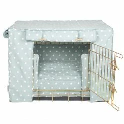 Top 10 🤩 Wholesale 👏 🐶 Dog Crate Set in Duck Egg Spot by Lords & Labradors 🔥 🤩 -Cheap Lords & Labradors Store lords and labradors duck egg spot gold studio