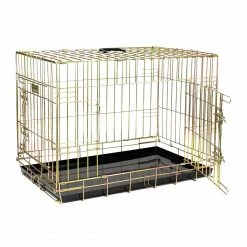Best deal ✨ Best reviews of 😉 Lords & Labradors Heavy Duty Iridescent Gold Deluxe 🐕 🐕 Dog Crate - Size S-XXL 👏 🎁 -Cheap Lords & Labradors Store lords and labradors gold crate side
