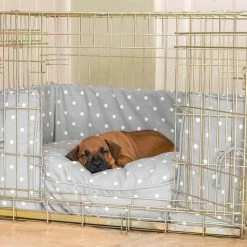 Deals 🤩 Outlet 😀 🦮 Dog Crate Bumper in Grey Spot by Lords & Labradors 🥰 👏