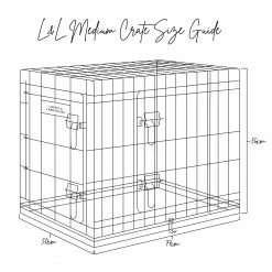 Best Sale 🔥 Wholesale 👏 Lords & Labradors Heavy Duty Black Deluxe 🐶 🦮 Dog Crate - Size S-XXL 🔥 ⭐ -Cheap Lords & Labradors Store lords and labradors medium crate size guide illustration