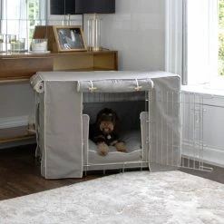 Buy ✔️ Cheap 👍 🐕 Dog Crate Cover In Savanna Stone by Lords & Labradors 🌟 🥰