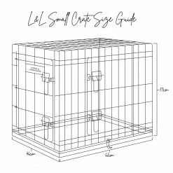 Best Sale 🔥 Wholesale 👏 Lords & Labradors Heavy Duty Black Deluxe 🐶 🦮 Dog Crate - Size S-XXL 🔥 ⭐ -Cheap Lords & Labradors Store lords and labradors small crate size guide illustration