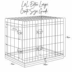 Best Sale 🔥 Wholesale 👏 Lords & Labradors Heavy Duty Black Deluxe 🐶 🦮 Dog Crate - Size S-XXL 🔥 ⭐ -Cheap Lords & Labradors Store lords and labradors x large crate size guide illustration