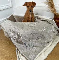 Cheap 💯 Deals 💯 🐕 Dog & Puppy Blanket in Zinc Velvet By Lords & Labradors 🌟 😍 -Cheap Lords & Labradors Store mushroomzinc2