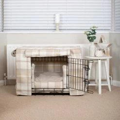 New 🎁 Promo ⌛ 🐶 Dog Crate Set In Balmoral Natural Tweed By Lords & Labradors ✨ ✨ -Cheap Lords & Labradors Store natural tweed black crate set