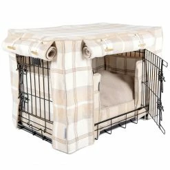 New 🎁 Promo ⌛ 🐶 Dog Crate Set In Balmoral Natural Tweed By Lords & Labradors ✨ ✨ -Cheap Lords & Labradors Store natural tweed full set black 2