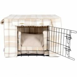 New 🎁 Promo ⌛ 🐶 Dog Crate Set In Balmoral Natural Tweed By Lords & Labradors ✨ ✨ -Cheap Lords & Labradors Store natural tweed full set black