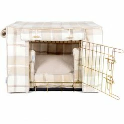 New 🎁 Promo ⌛ 🐶 Dog Crate Set In Balmoral Natural Tweed By Lords & Labradors ✨ ✨ -Cheap Lords & Labradors Store natural tweed full set gold
