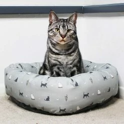 Coupon 🎉 New 😍 Lords & Labradors Personalised Cosmopolitan Cat Donut Bed ✨ 👍