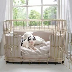 Brand new 🔔 Hot Sale 💯 Personalised 🐶 🐶 Dog Crate Bumper in Savanna Oatmeal by Lords & Labradors 🤩 💯