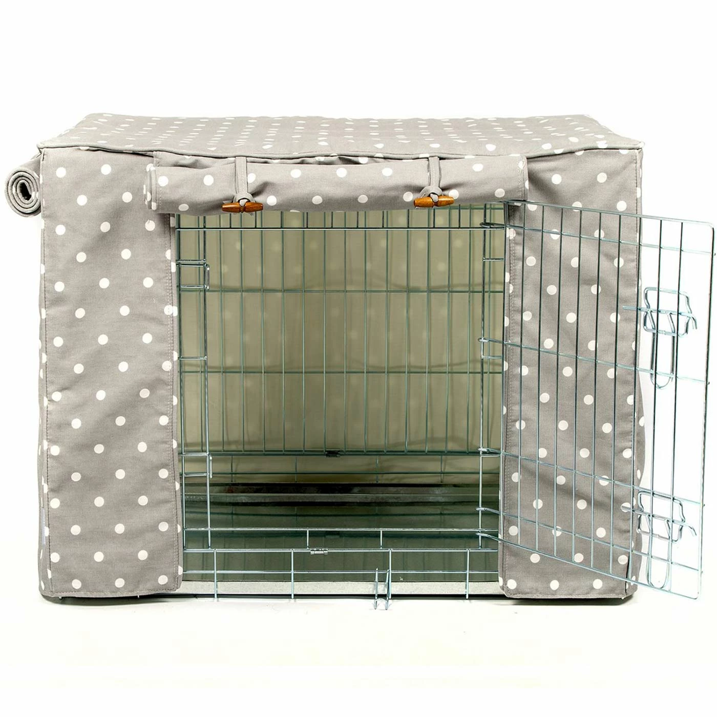 Outlet ๐ฏ Best deal โจ Personalised ๐ถ ๐ฆฎ Dog Crate Cover in Grey Spot Cotton by Lords & Labradors ๐ ๐ฅ 4 Outlet ๐ฏ Best deal โจ Personalised ๐ถ ๐ฆฎ Dog Crate Cover in Grey Spot Cotton by Lords & Labradors ๐ ๐ฅ - Image 4
