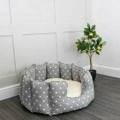 Cheapest 👍 Best reviews of 👏 Lords & Labradors Personalised High Wall Bed For Cats - Signature Collection 🔥 ❤️ -Cheap Lords & Labradors Store personalised high wall signature bed for cats grey spot