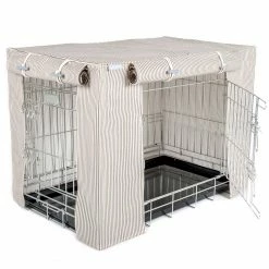 Best deal ⭐ Discount 🎉 🐕 Dog Crate Cover in Regency Stripe Oil Cloth by Lords & Labradors 🔔 ⌛ -Cheap Lords & Labradors Store regency oil cover2